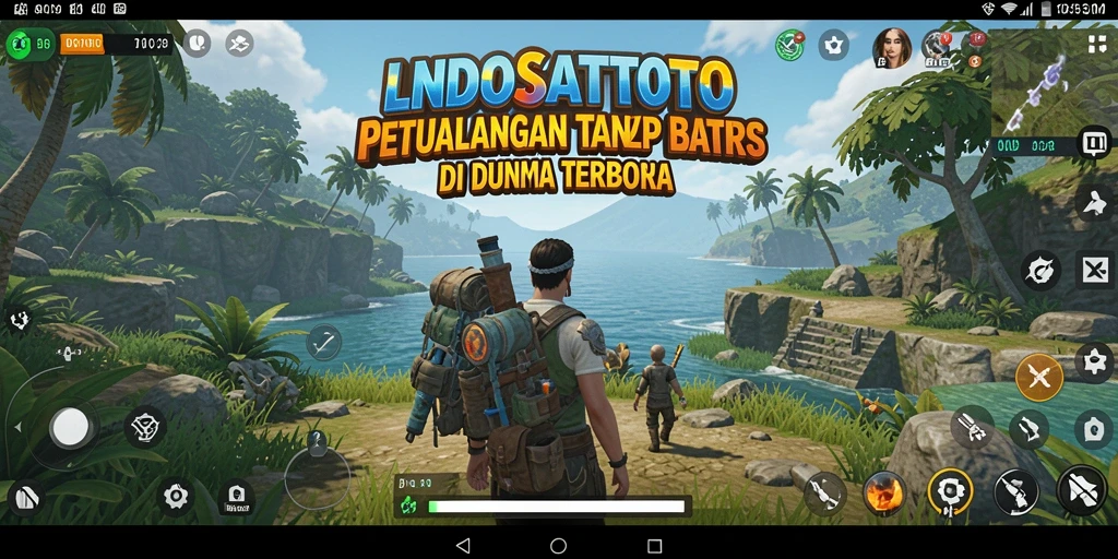 Screenshot LNDOSATTOTO menunjukkan pemain menjelajahi dunia terbuka yang penuh warna.