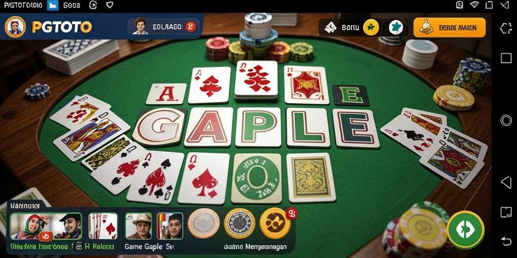 Tangkapan layar dari gameplay PGTOTO yang menampilkan keseruan bermain Gaple.